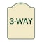 Signmission Designer Series Sign-3-Way, Tan & Green Heavy-Gauge Aluminum Sign, 24" x 18", TG-1824-24408 A-DES-TG-1824-24408 - alternate 1
